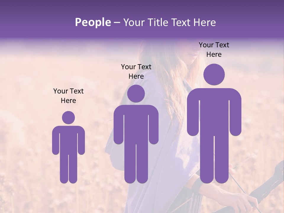A Woman In A Purple Dress Standing In A Field PowerPoint Template