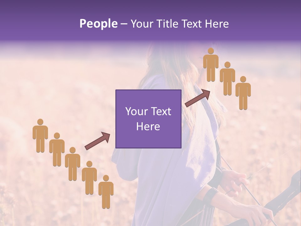A Woman In A Purple Dress Standing In A Field PowerPoint Template