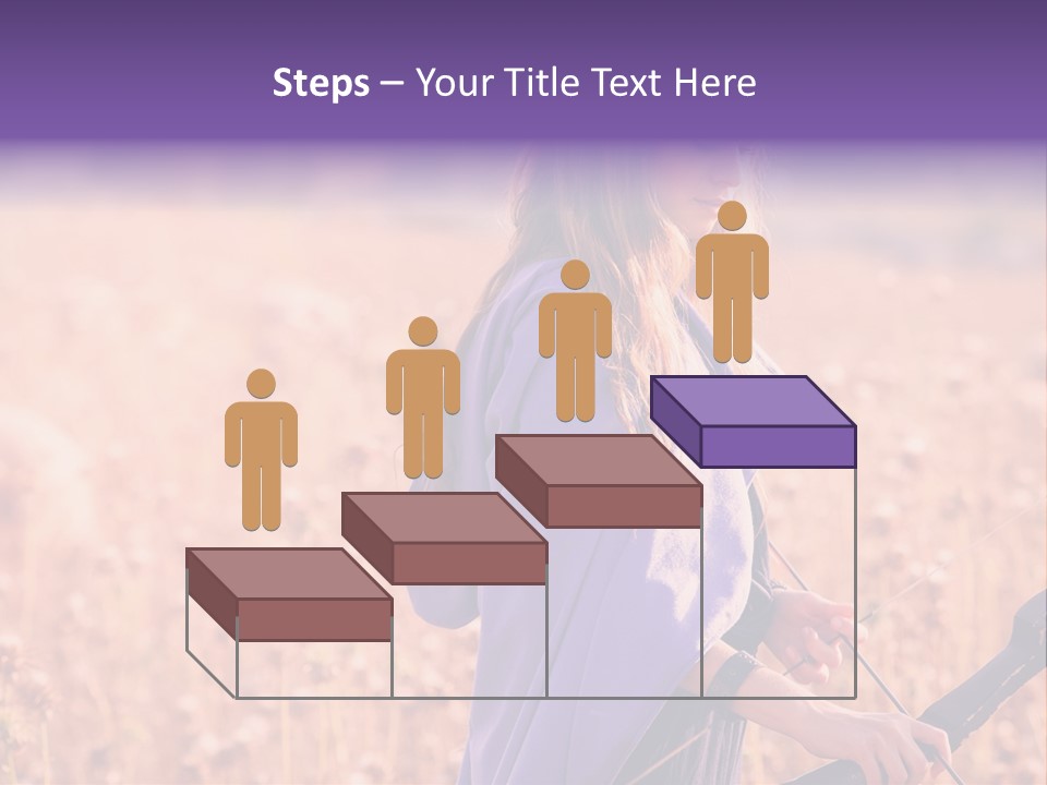 A Woman In A Purple Dress Standing In A Field PowerPoint Template