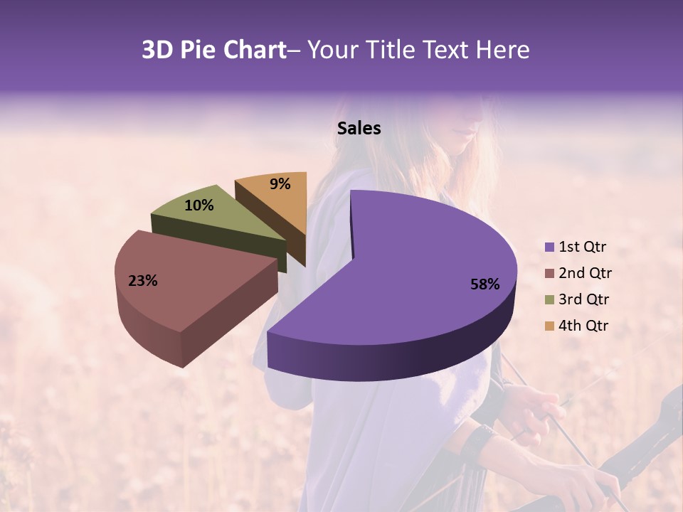 A Woman In A Purple Dress Standing In A Field PowerPoint Template