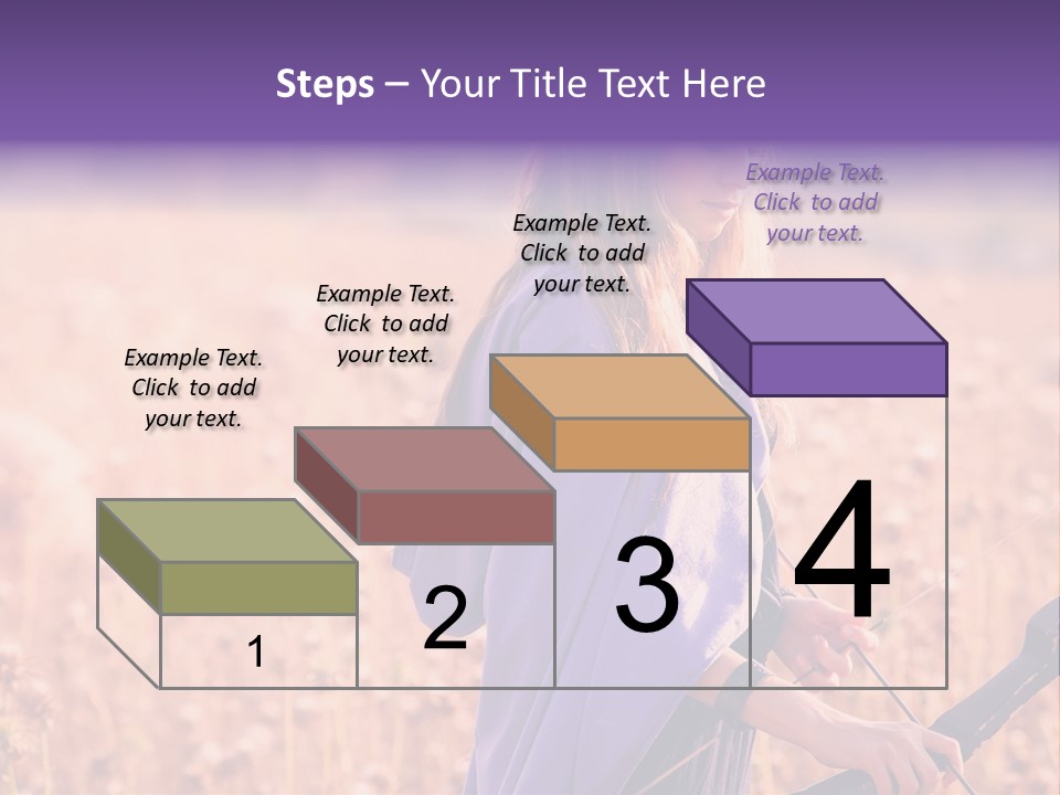 A Woman In A Purple Dress Standing In A Field PowerPoint Template