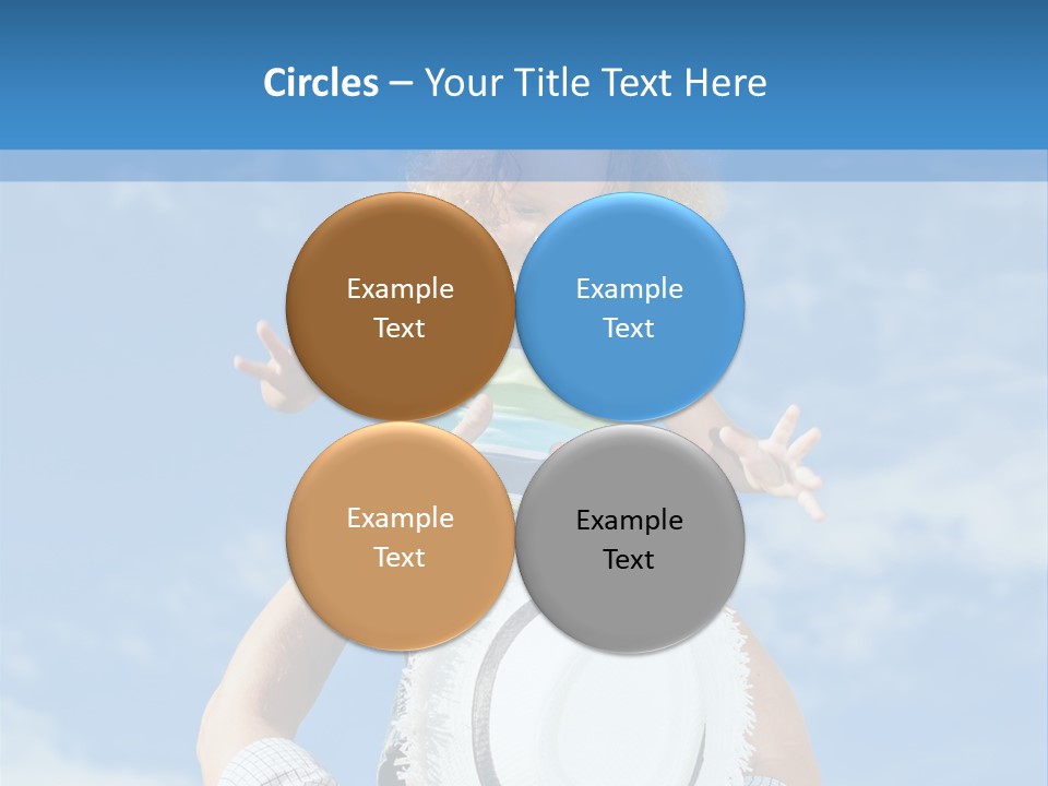 A Man Holding A Child On His Shoulders PowerPoint Template