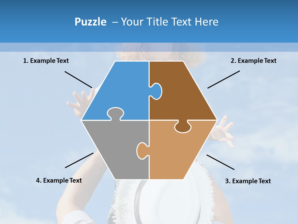 A Man Holding A Child On His Shoulders PowerPoint Template