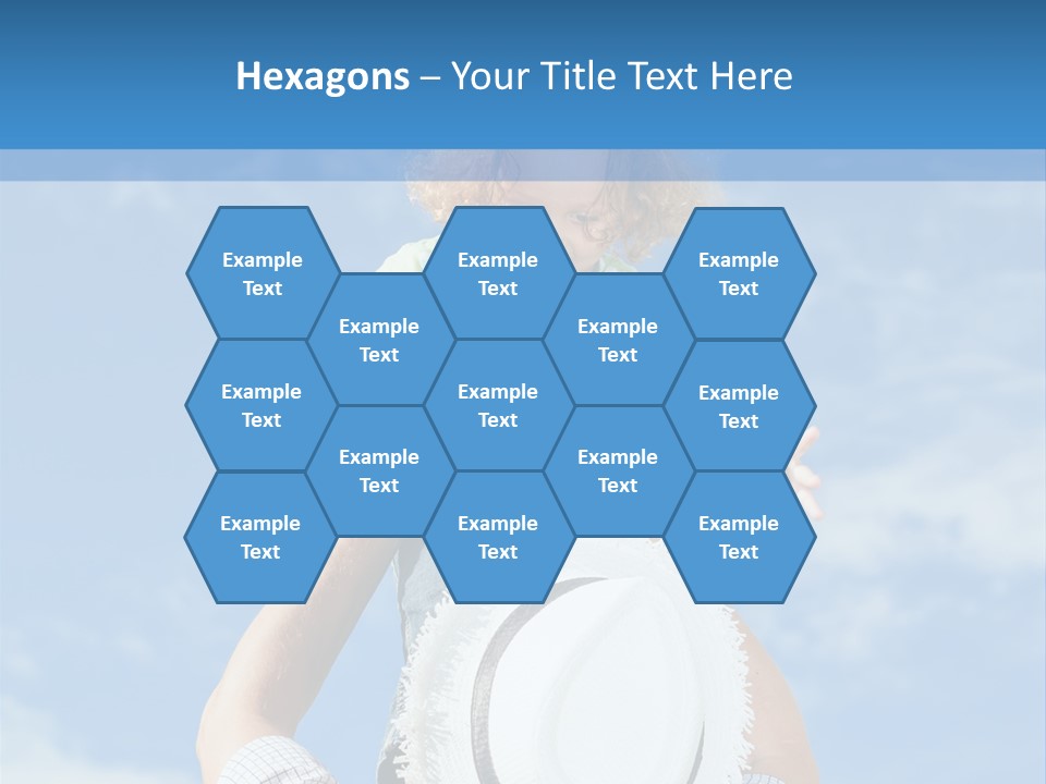 A Man Holding A Child On His Shoulders PowerPoint Template