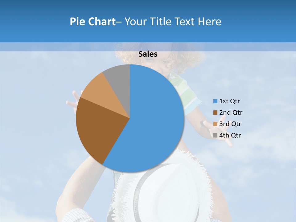 A Man Holding A Child On His Shoulders PowerPoint Template