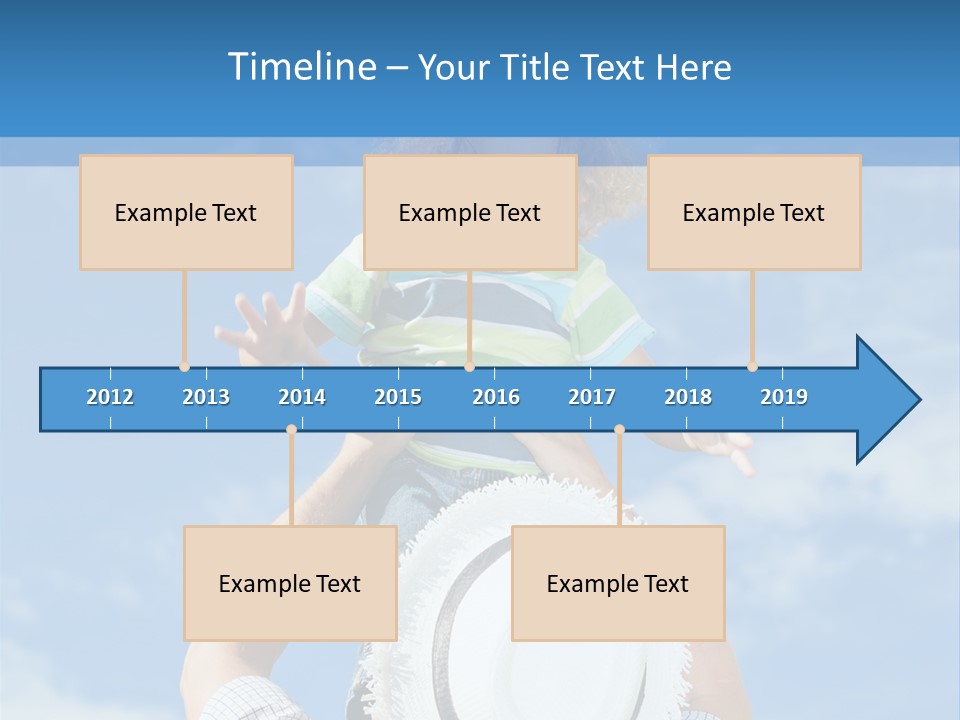 A Man Holding A Child On His Shoulders PowerPoint Template