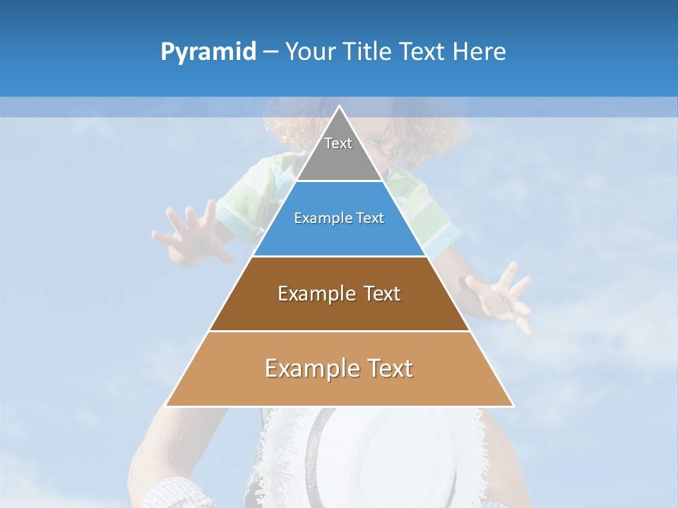 A Man Holding A Child On His Shoulders PowerPoint Template