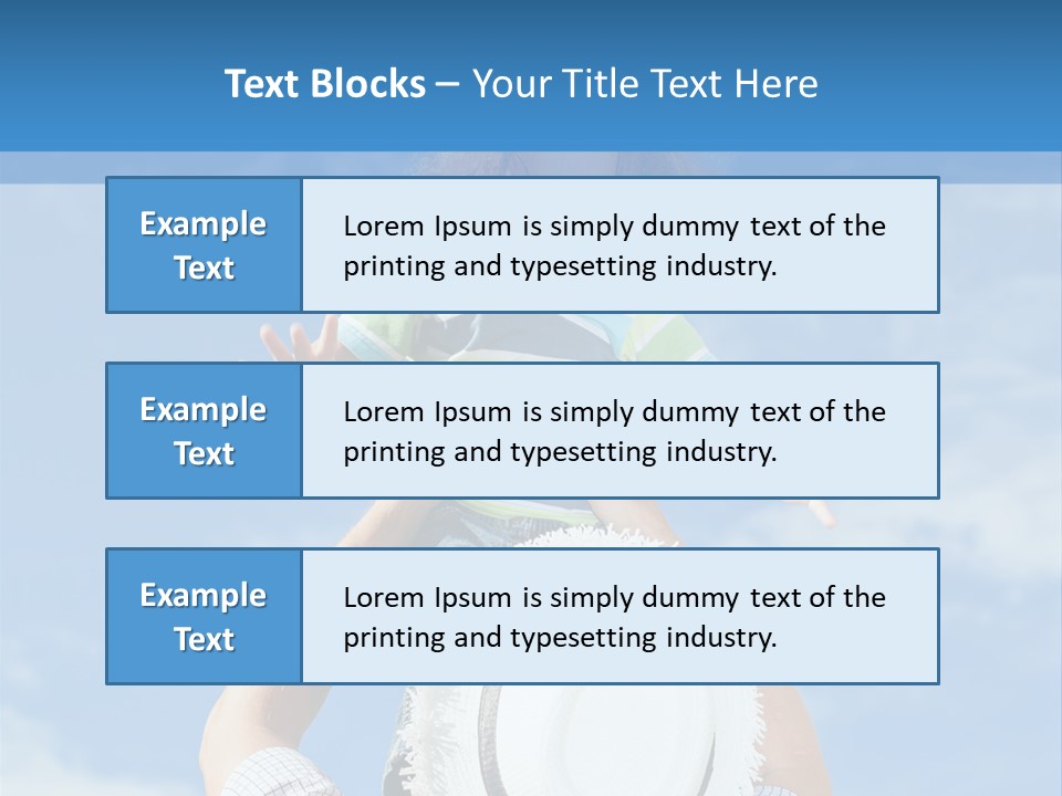 A Man Holding A Child On His Shoulders PowerPoint Template