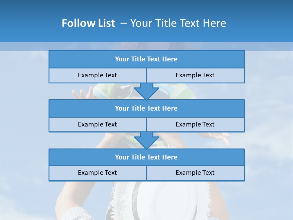 A Man Holding A Child On His Shoulders PowerPoint Template