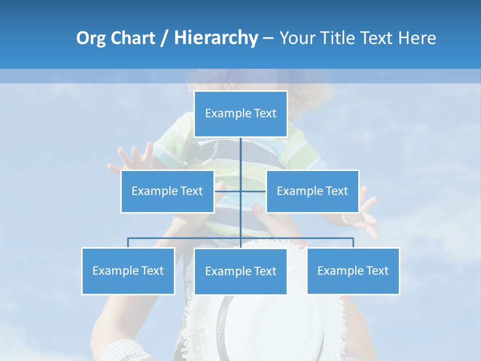 A Man Holding A Child On His Shoulders PowerPoint Template
