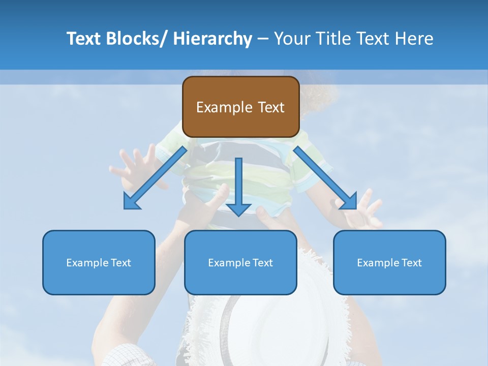 A Man Holding A Child On His Shoulders PowerPoint Template