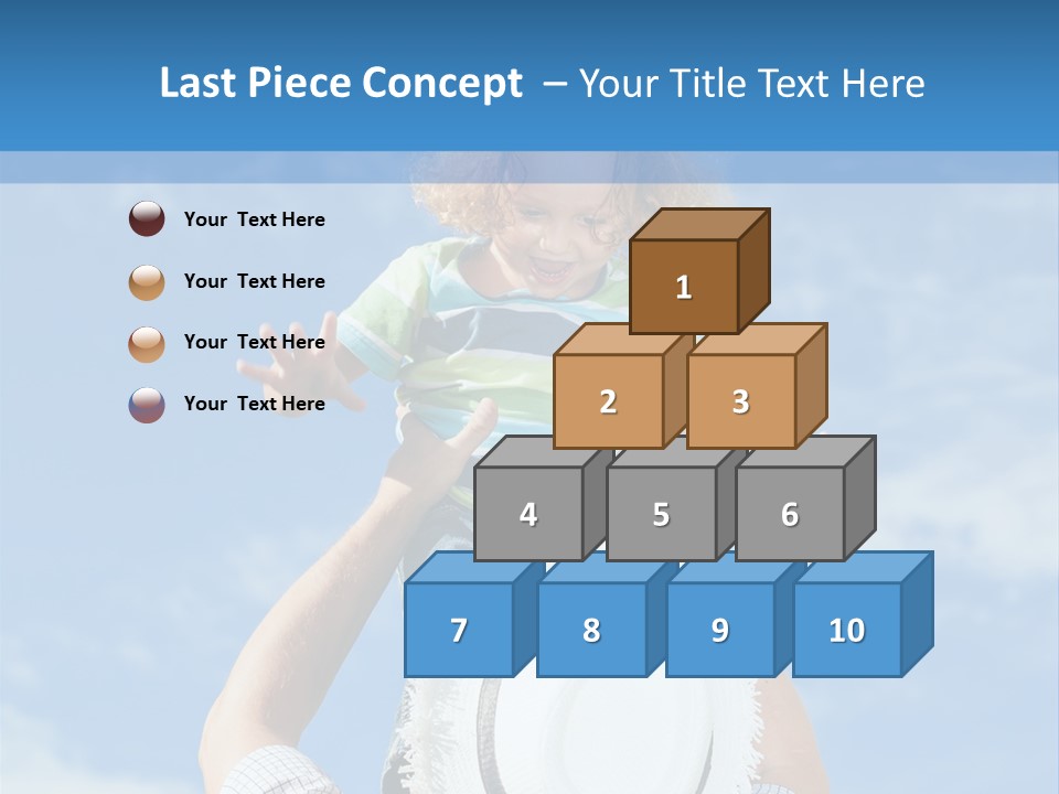 A Man Holding A Child On His Shoulders PowerPoint Template