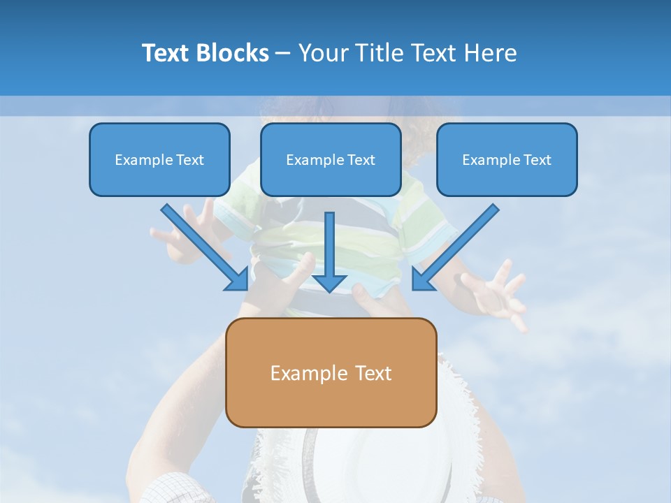 A Man Holding A Child On His Shoulders PowerPoint Template