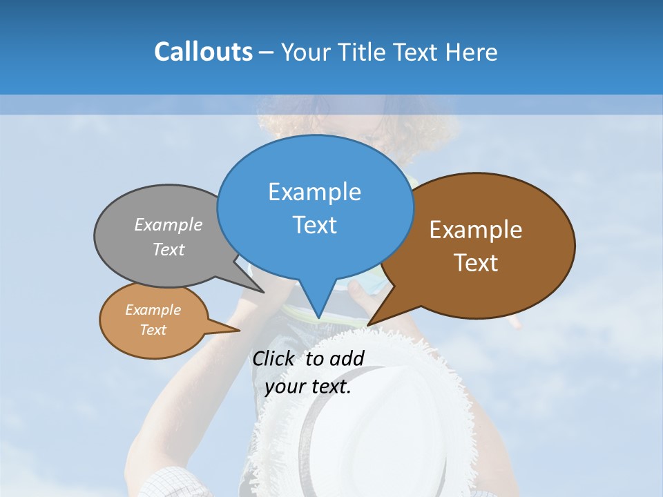 A Man Holding A Child On His Shoulders PowerPoint Template