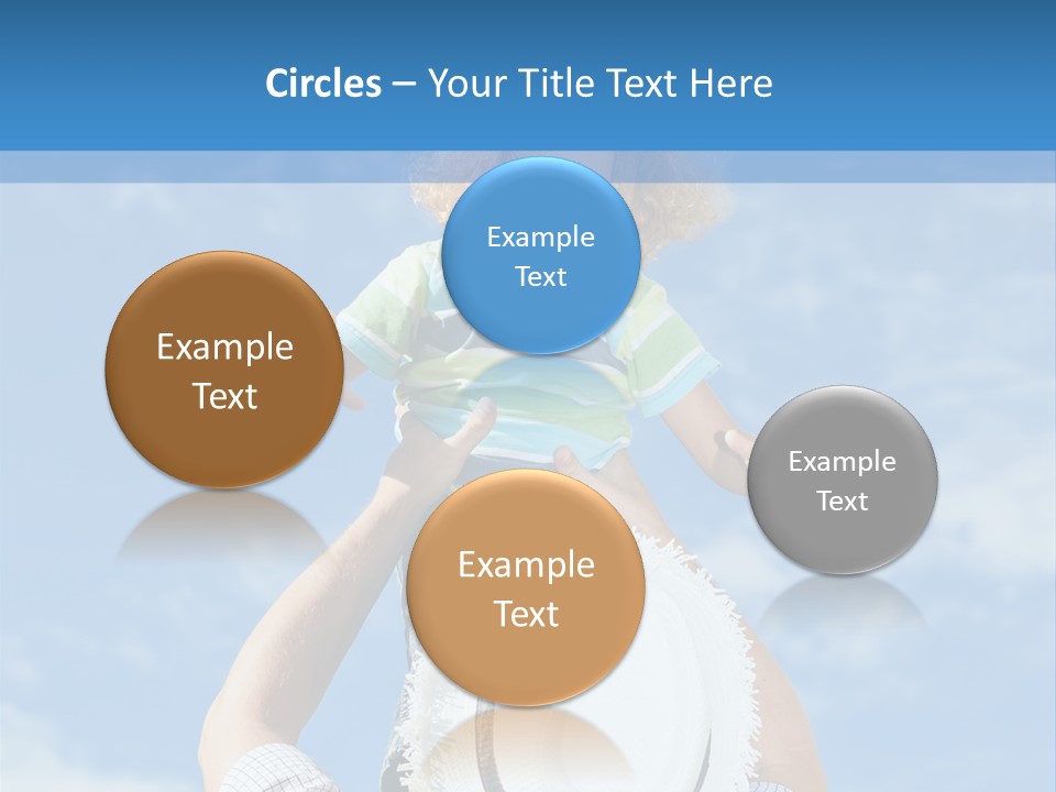 A Man Holding A Child On His Shoulders PowerPoint Template