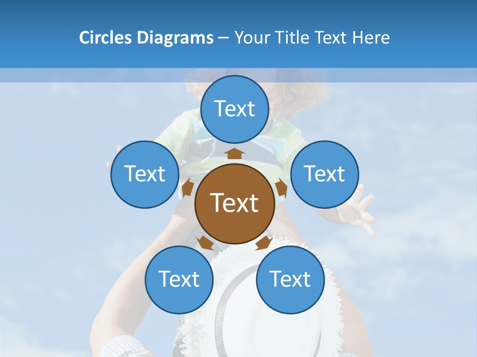 A Man Holding A Child On His Shoulders PowerPoint Template