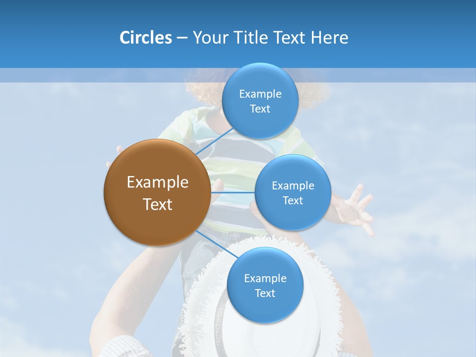 A Man Holding A Child On His Shoulders PowerPoint Template