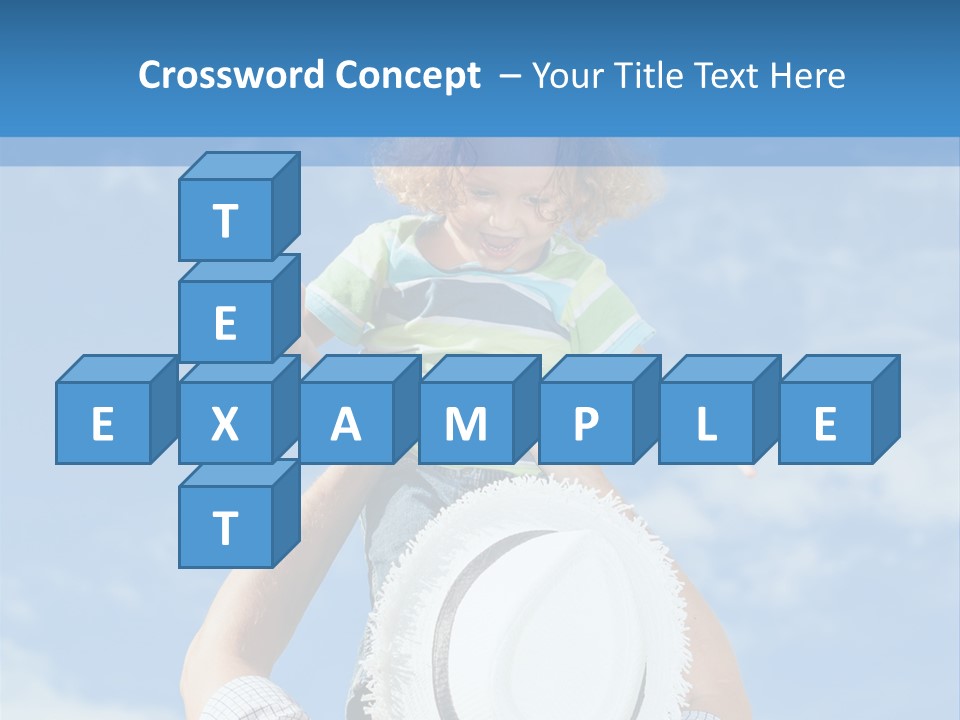 A Man Holding A Child On His Shoulders PowerPoint Template