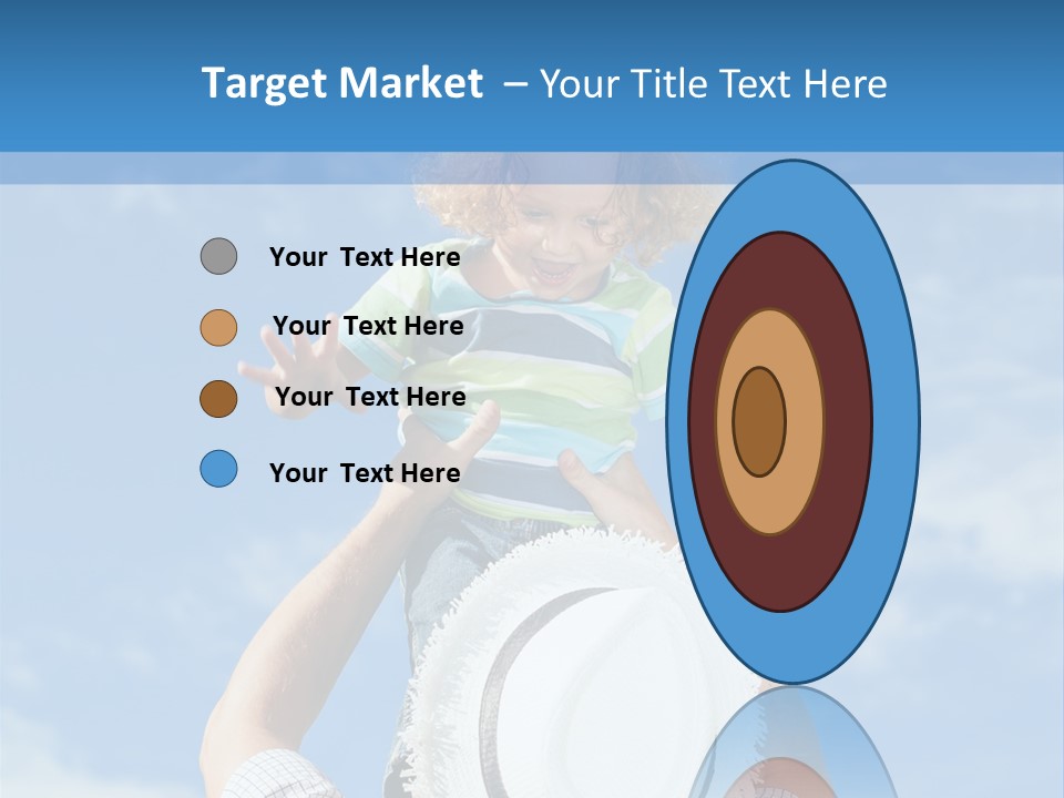 A Man Holding A Child On His Shoulders PowerPoint Template