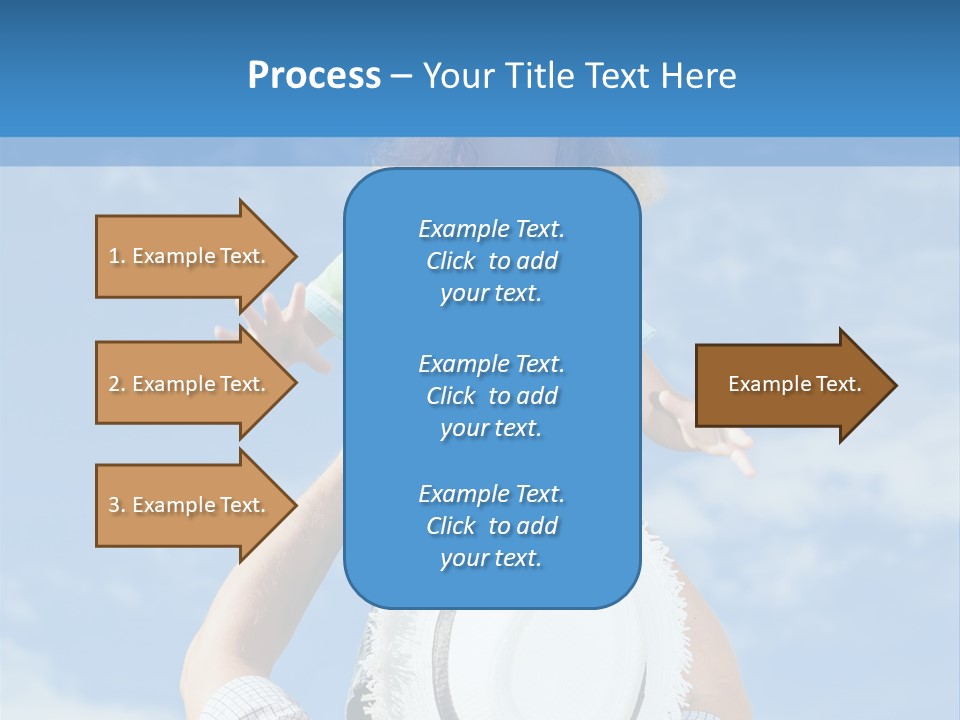 A Man Holding A Child On His Shoulders PowerPoint Template
