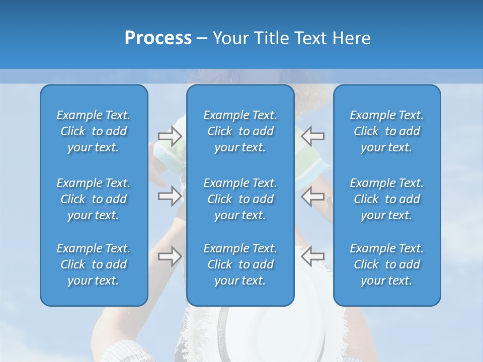 A Man Holding A Child On His Shoulders PowerPoint Template