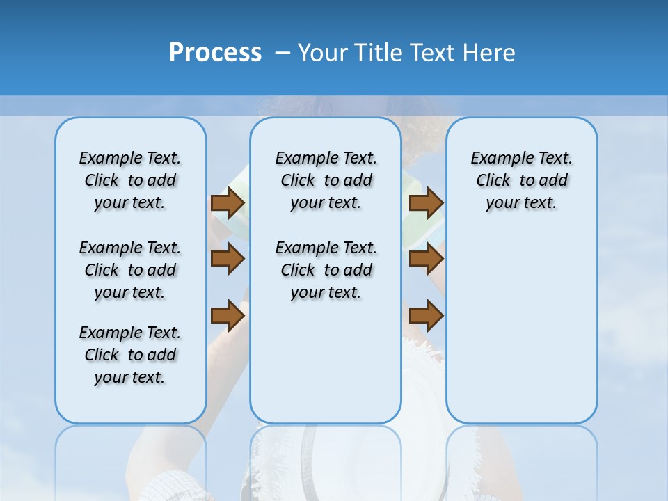 A Man Holding A Child On His Shoulders PowerPoint Template
