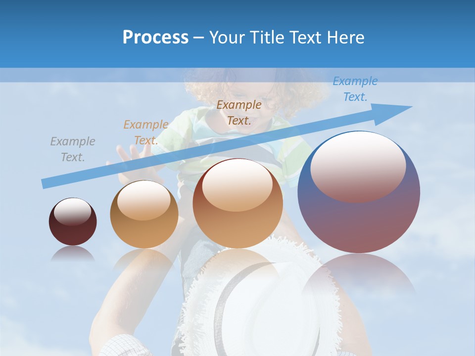 A Man Holding A Child On His Shoulders PowerPoint Template