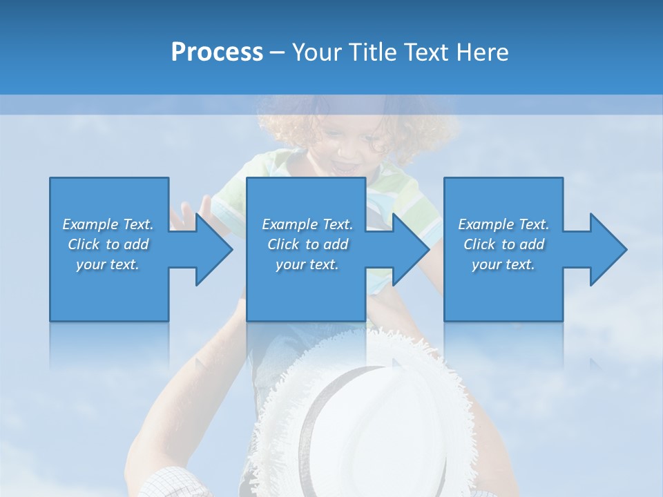 A Man Holding A Child On His Shoulders PowerPoint Template