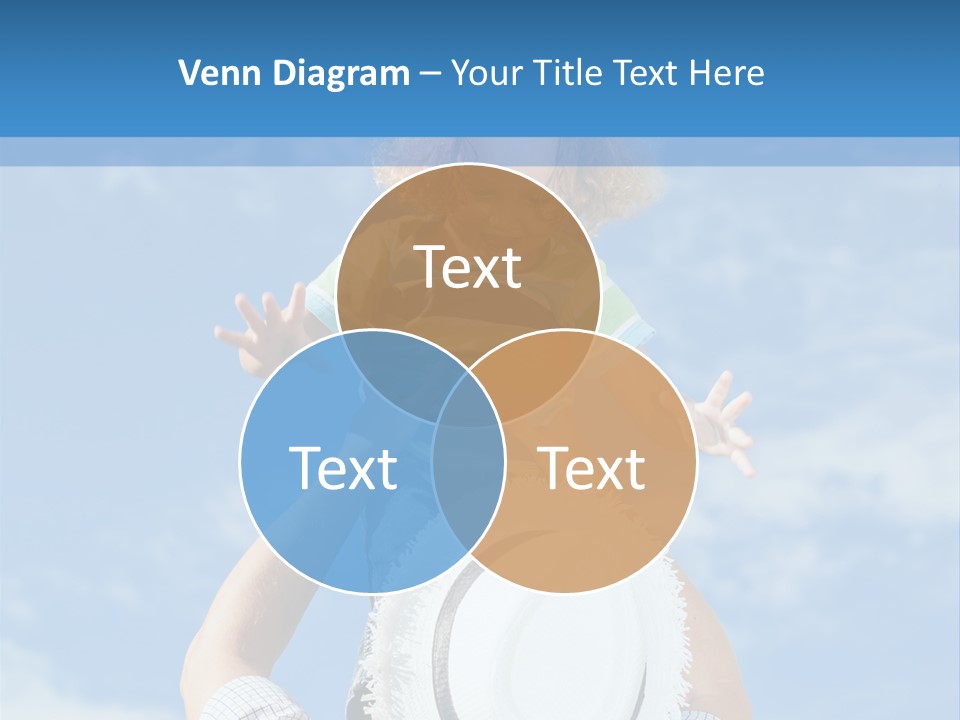 A Man Holding A Child On His Shoulders PowerPoint Template