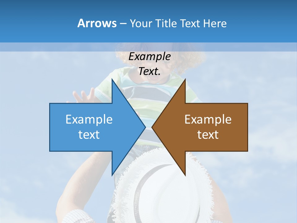 A Man Holding A Child On His Shoulders PowerPoint Template