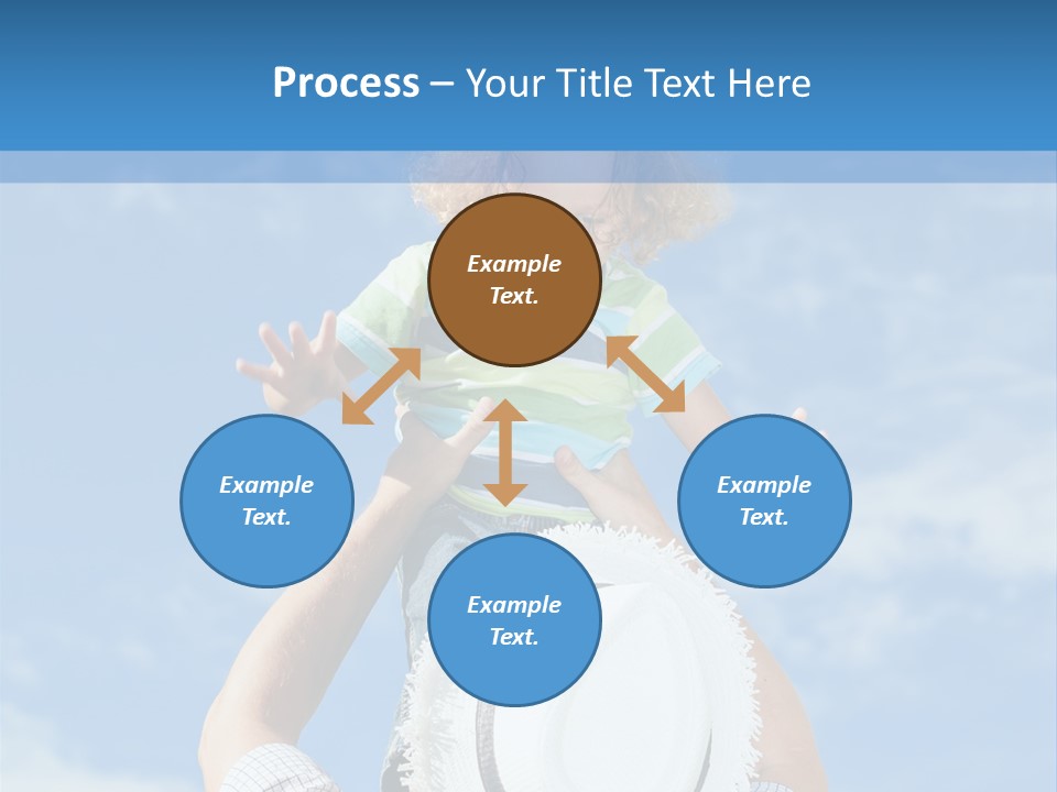 A Man Holding A Child On His Shoulders PowerPoint Template