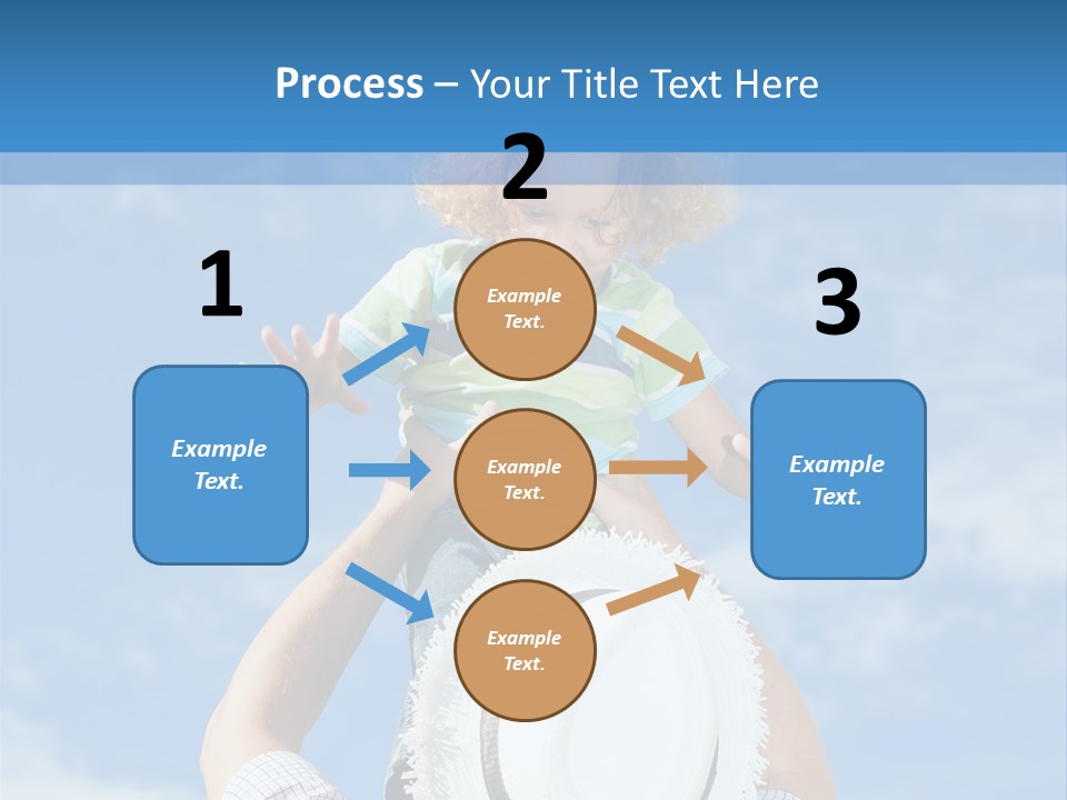 A Man Holding A Child On His Shoulders PowerPoint Template
