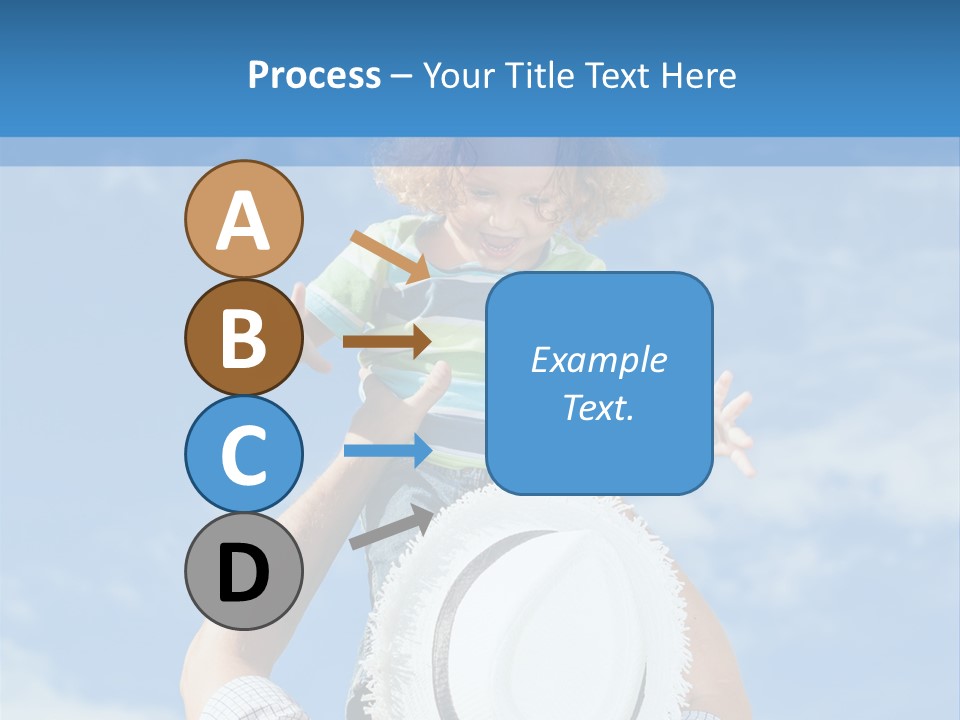 A Man Holding A Child On His Shoulders PowerPoint Template