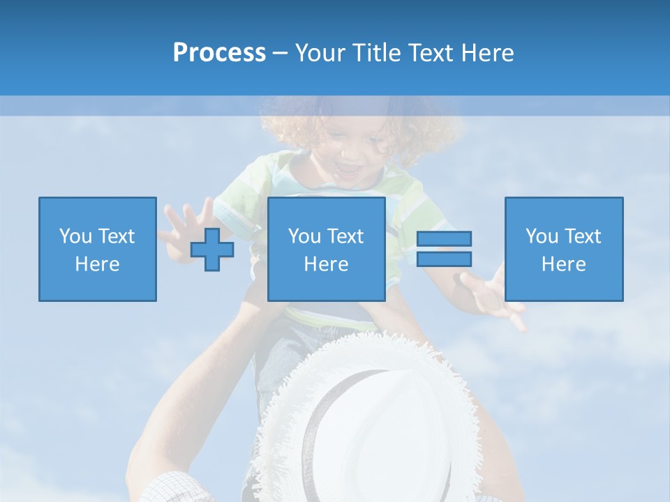 A Man Holding A Child On His Shoulders PowerPoint Template
