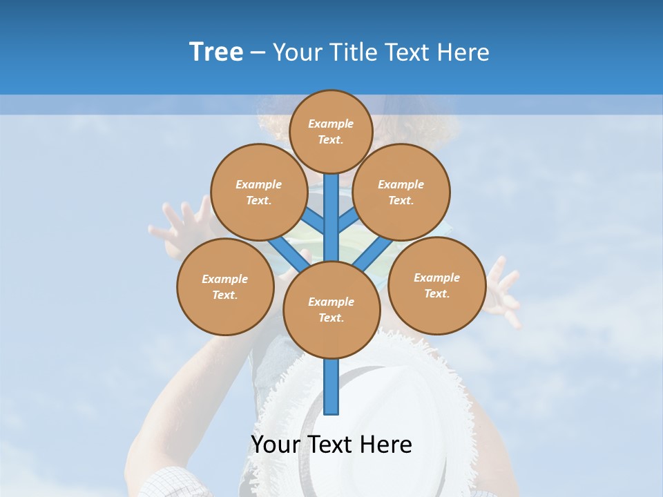 A Man Holding A Child On His Shoulders PowerPoint Template