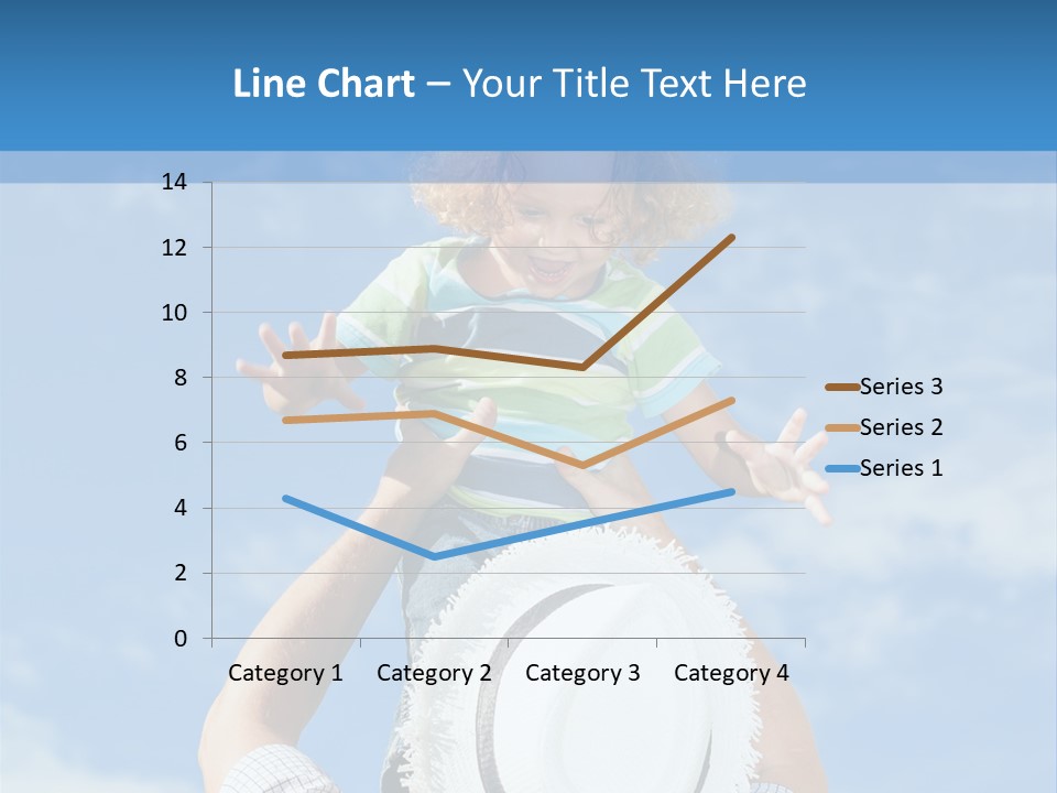 A Man Holding A Child On His Shoulders PowerPoint Template