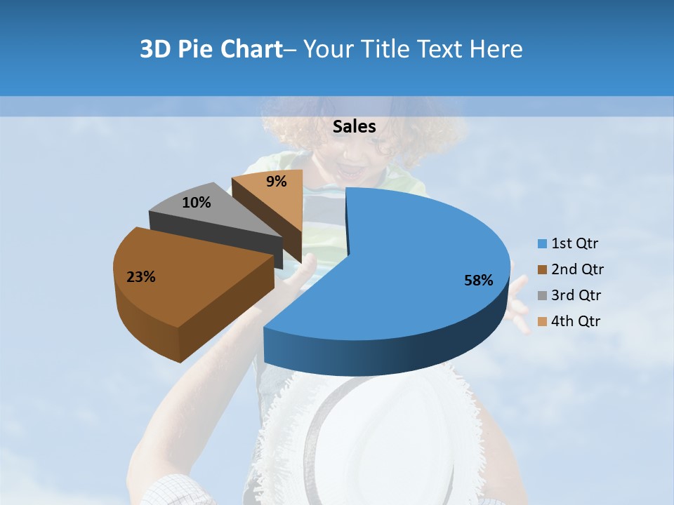 A Man Holding A Child On His Shoulders PowerPoint Template
