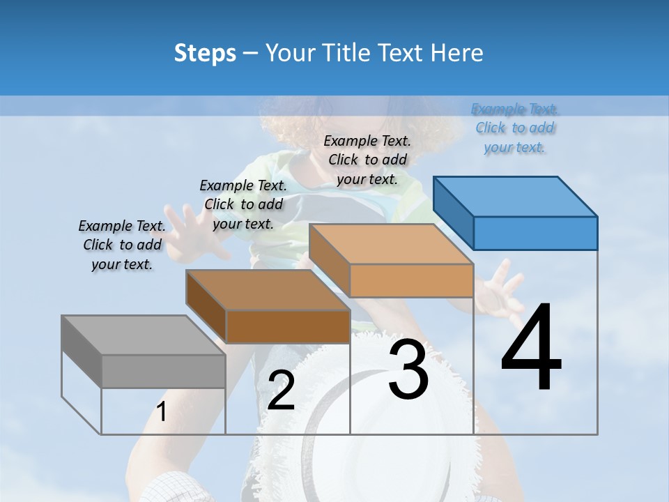 A Man Holding A Child On His Shoulders PowerPoint Template