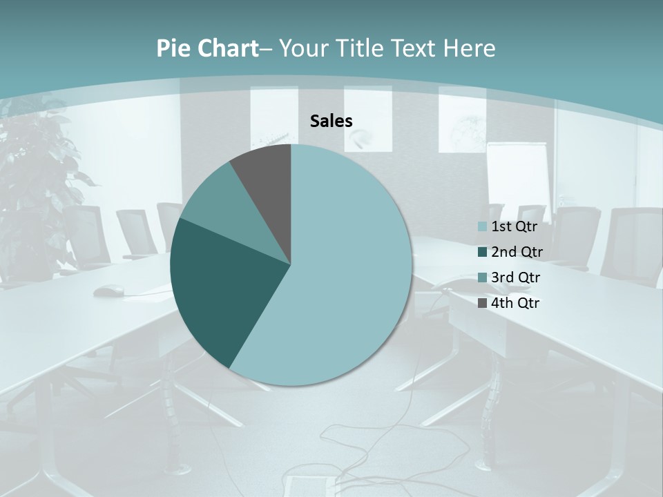 A Conference Room With A Long Table And Chairs PowerPoint Template
