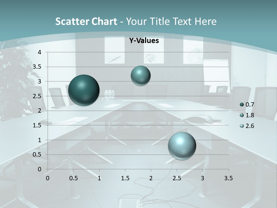 A Conference Room With A Long Table And Chairs PowerPoint Template