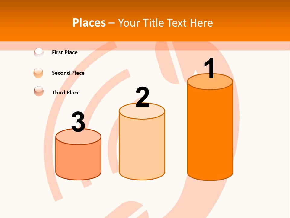 An Orange Phone On A White And Orange Background PowerPoint Template