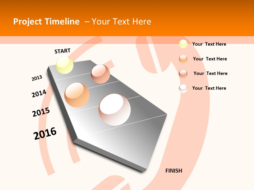 An Orange Phone On A White And Orange Background PowerPoint Template