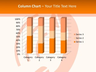 An Orange Phone On A White And Orange Background PowerPoint Template