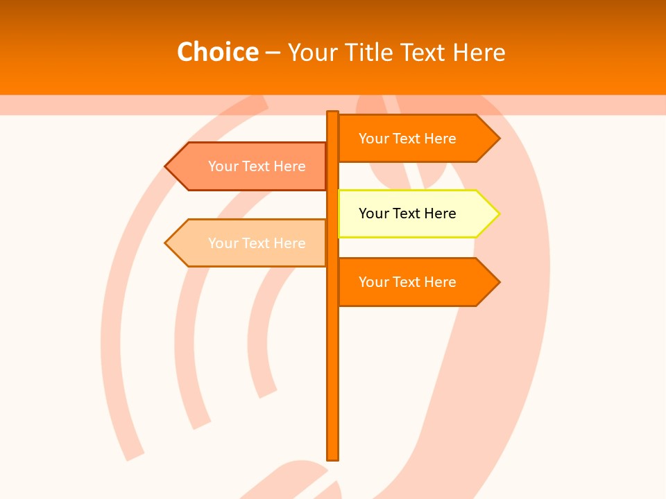 An Orange Phone On A White And Orange Background PowerPoint Template