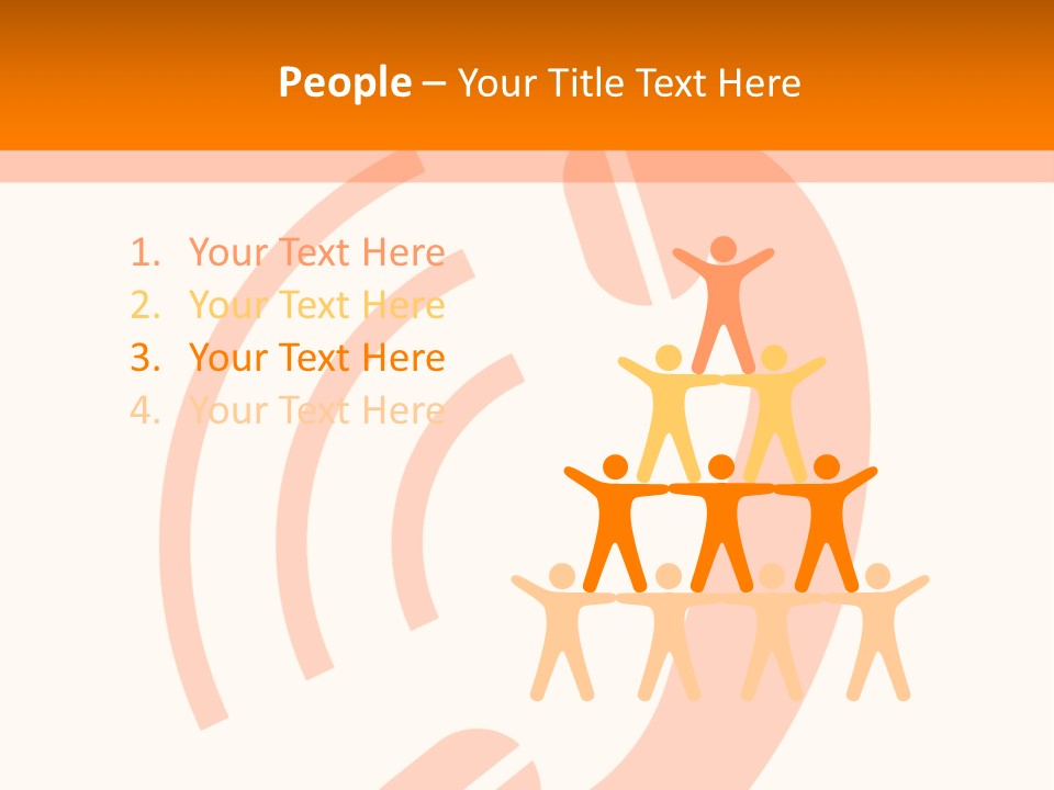 An Orange Phone On A White And Orange Background PowerPoint Template
