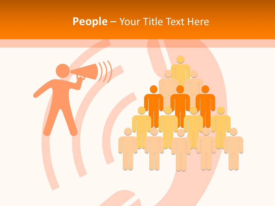 An Orange Phone On A White And Orange Background PowerPoint Template
