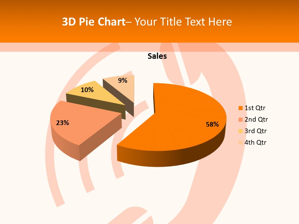 An Orange Phone On A White And Orange Background PowerPoint Template