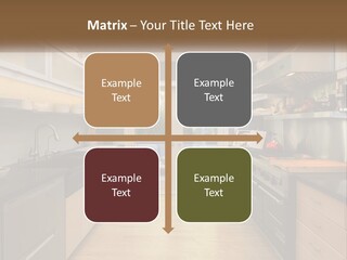 A Kitchen With A Stove Top Oven Sitting Under A Skylight PowerPoint Template