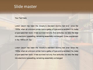 A Kitchen With A Stove Top Oven Sitting Under A Skylight PowerPoint Template