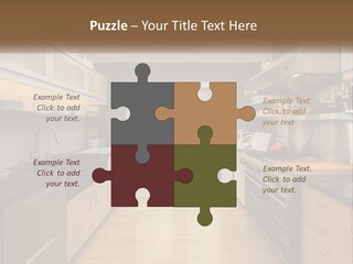 A Kitchen With A Stove Top Oven Sitting Under A Skylight PowerPoint Template